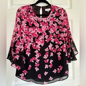 Calvin Klein Floral Lined Blouse